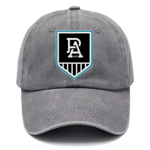 Port Adelaide Power AFL Exclusive Logo Washed Cotton Baseball Cap - Printed With Box HOAFL100525BC01PORT - Gray