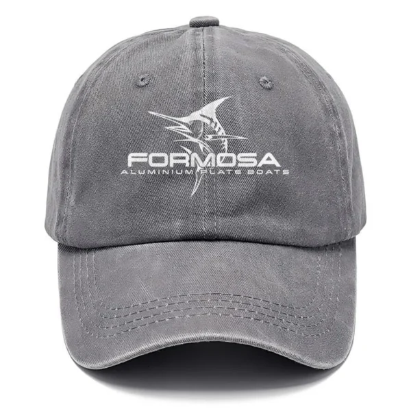 Formosa Marine Fishing AU Exclusive Logo Washed Cotton Baseball Cap - Printed With Box HOFS070525AU1FOM - Gray
