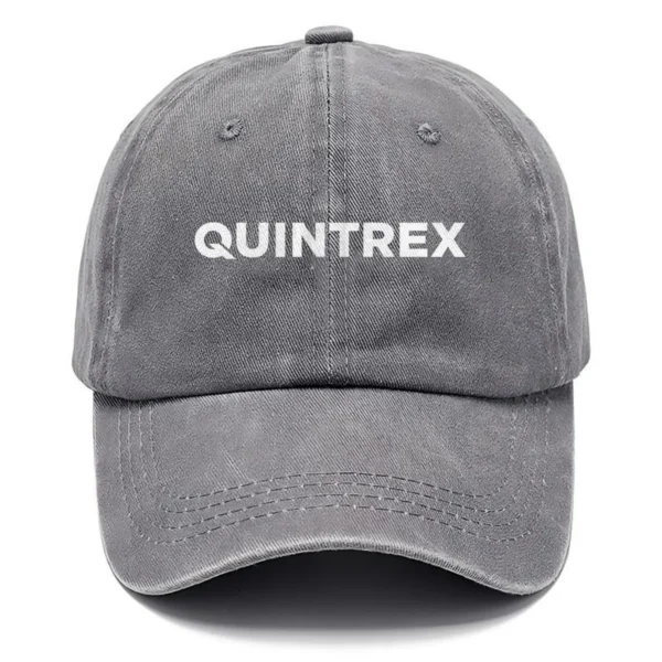 Quintrex Fishing AU Exclusive Logo Washed Cotton Baseball Cap - Printed With Box HOFS070525AU1QTX - Gray