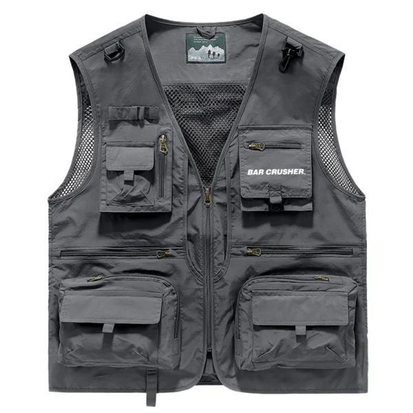 Bar Crusher Fishing AU Exclusive Logo Quick Drying Vest HOFS150525A02BCR - Gray