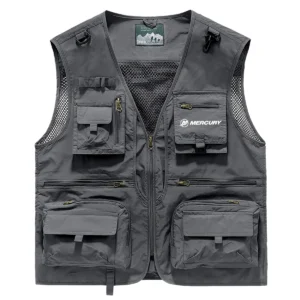 Mercury Marine Fishing AU Exclusive Logo Quick Drying Vest HOFS150525A02MCM - Gray