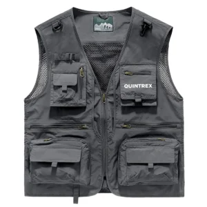 Quintrex Fishing AU Exclusive Logo Quick Drying Vest HOFS150525A02QTX - Gray