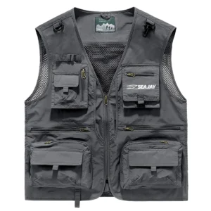 Sea Jay Fishing AU Exclusive Logo Quick Drying Vest HOFS150525A02SJB - Gray