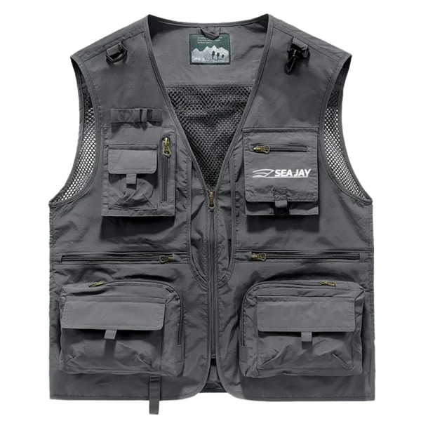 Sea Jay Fishing AU Exclusive Logo Quick Drying Vest HOFS150525A02SJB - Gray