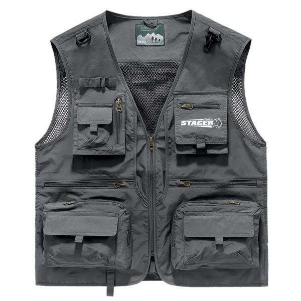 Stacer Fishing AU Exclusive Logo Quick Drying Vest HOFS150525A02STC - Gray