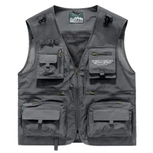 Yellowfin Plate Fishing AU Exclusive Logo Quick Drying Vest HOFS150525A02YPB - Gray