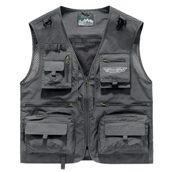 Yellowfin Plate Fishing AU Exclusive Logo Quick Drying Vest HOFS150525A02YPB - Gray
