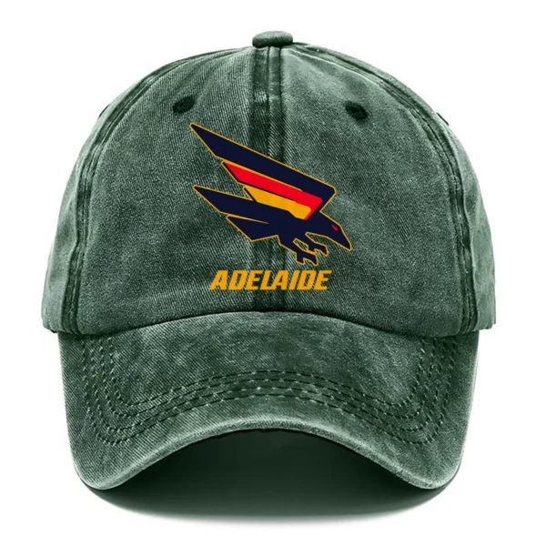 Adelaide Crows AFL Exclusive Logo Washed Cotton Baseball Cap - Printed With Box HOAFL100525BC01ADEL - Green