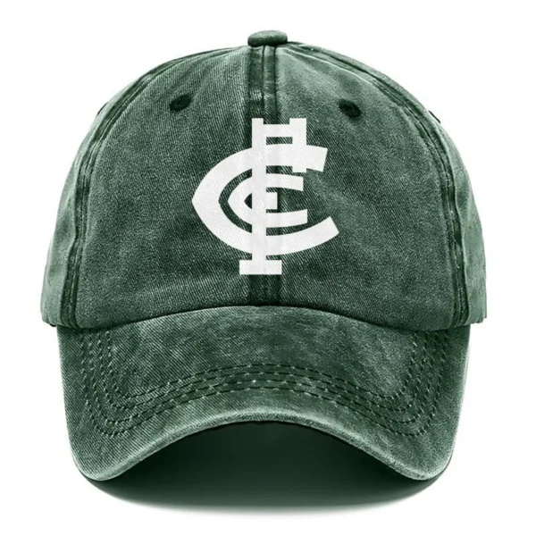 Carlton Blues AFL Exclusive Logo Washed Cotton Baseball Cap - Printed With Box HOAFL100525BC01CARL - Green