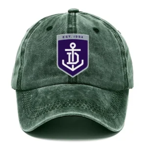 Fremantle Dockers AFL Exclusive Logo Washed Cotton Baseball Cap - Printed With Box HOAFL100525BC01FRE - Green