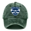 Geelong Cats AFL Exclusive Logo Washed Cotton Baseball Cap - Printed With Box HOAFL100525BC01GEEL - Green