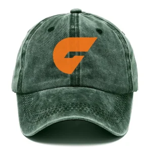 GWS Giants AFL Exclusive Logo Washed Cotton Baseball Cap - Printed With Box HOAFL100525BC01GWS - Green
