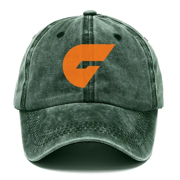 GWS Giants AFL Exclusive Logo Washed Cotton Baseball Cap - Printed With Box HOAFL100525BC01GWS - Green