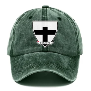 St Kilda Saints AFL Exclusive Logo Washed Cotton Baseball Cap - Printed With Box HOAFL100525BC01STK - Green