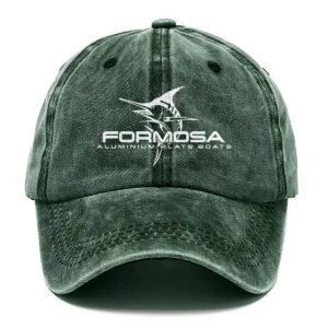 Formosa Marine Fishing AU Exclusive Logo Washed Cotton Baseball Cap - Printed With Box HOFS070525AU1FOM - Green