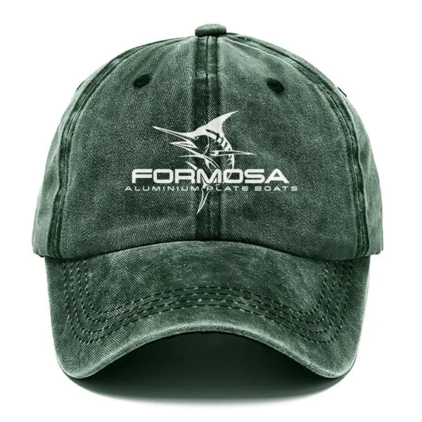 Formosa Marine Fishing AU Exclusive Logo Washed Cotton Baseball Cap - Printed With Box HOFS070525AU1FOM - Green