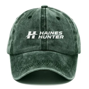 Haines Hunter Fishing AU Exclusive Logo Washed Cotton Baseball Cap - Printed With Box HOFS070525AU1HHT - Green