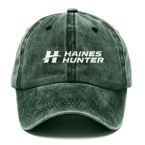 Haines Hunter Fishing AU Exclusive Logo Washed Cotton Baseball Cap - Printed With Box HOFS070525AU1HHT - Green