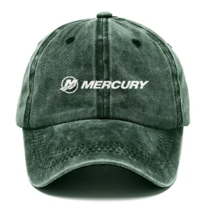 Mercury Marine Fishing AU Exclusive Logo Washed Cotton Baseball Cap - Printed With Box HOFS070525AU1MCM - Green