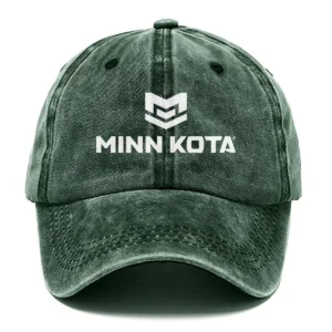 Minn Kota Fishing AU Exclusive Logo Washed Cotton Baseball Cap - Printed With Box HOFS070525AU1MNK - Green