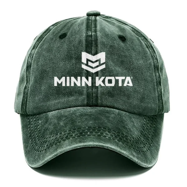 Minn Kota Fishing AU Exclusive Logo Washed Cotton Baseball Cap - Printed With Box HOFS070525AU1MNK - Green