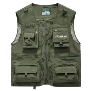 Sea Jay Fishing AU Exclusive Logo Quick Drying Vest HOFS150525A02SJB - Green