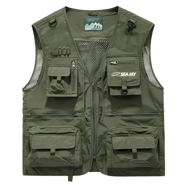 Sea Jay Fishing AU Exclusive Logo Quick Drying Vest HOFS150525A02SJB - Green