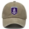 Fremantle Dockers AFL Exclusive Logo Washed Cotton Baseball Cap - Printed With Box HOAFL100525BC01FRE - Khaki