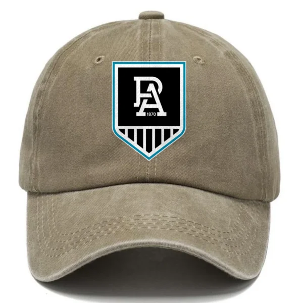 Port Adelaide Power AFL Exclusive Logo Washed Cotton Baseball Cap - Printed With Box HOAFL100525BC01PORT - Khaki