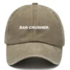 Bar Crusher Fishing AU Exclusive Logo Washed Cotton Baseball Cap - Printed With Box HOFS070525AU1BCR - Khaki