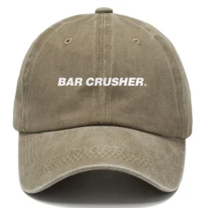 Bar Crusher Fishing AU Exclusive Logo Washed Cotton Baseball Cap - Printed With Box HOFS070525AU1BCR - Khaki