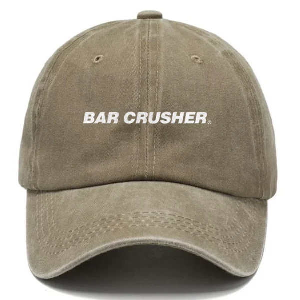 Bar Crusher Fishing AU Exclusive Logo Washed Cotton Baseball Cap - Printed With Box HOFS070525AU1BCR - Khaki