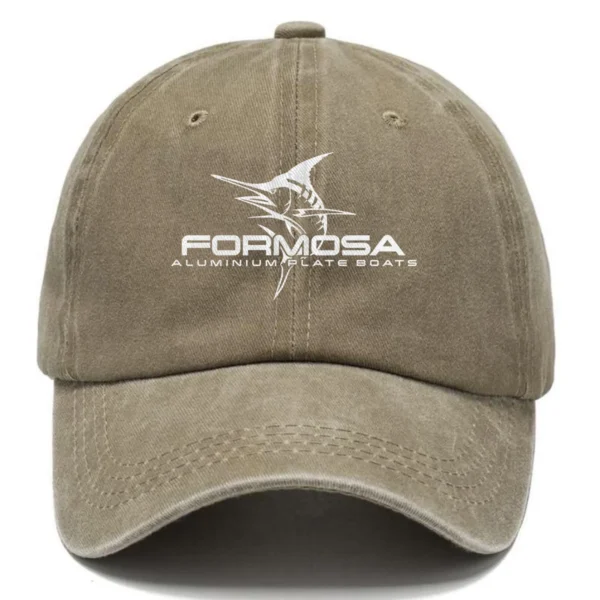 Formosa Marine Fishing AU Exclusive Logo Washed Cotton Baseball Cap - Printed With Box HOFS070525AU1FOM - Khaki