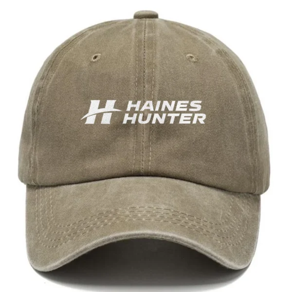 Haines Hunter Fishing AU Exclusive Logo Washed Cotton Baseball Cap - Printed With Box HOFS070525AU1HHT - Khaki