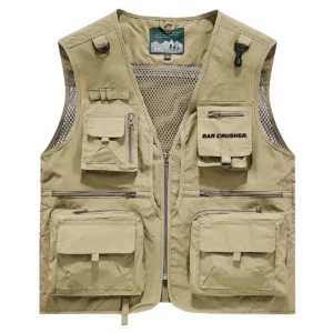 Bar Crusher Fishing AU Exclusive Logo Quick Drying Vest HOFS150525A02BCR - Khaki