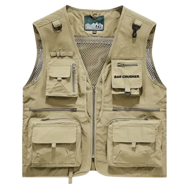 Bar Crusher Fishing AU Exclusive Logo Quick Drying Vest HOFS150525A02BCR - Khaki