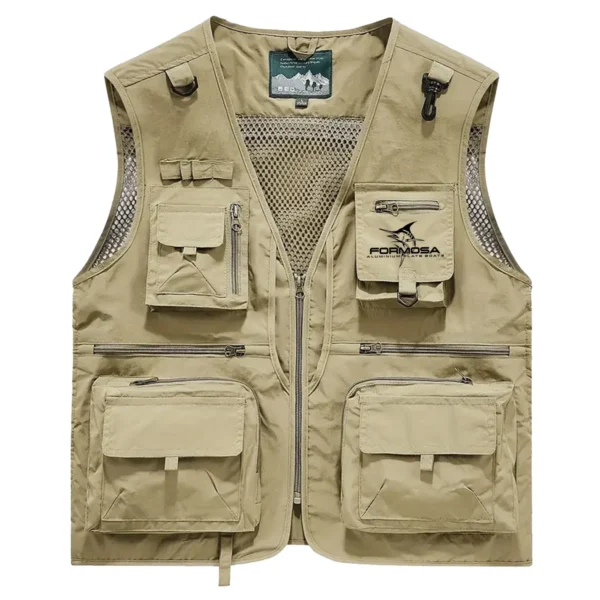 Formosa Marine Fishing AU Exclusive Logo Quick Drying Vest HOFS150525A02FOM - Khaki