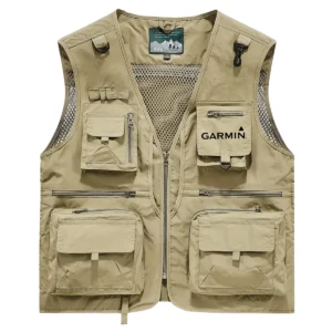 Garmin Fishing AU Exclusive Logo Quick Drying Vest HOFS150525A02GA - Khaki