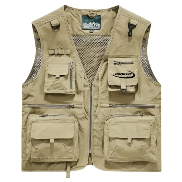 Hooker Boats Fishing AU Exclusive Logo Quick Drying Vest HOFS150525A02HOO - Khaki