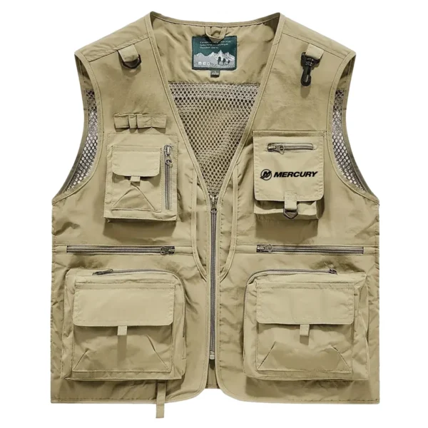 Mercury Marine Fishing AU Exclusive Logo Quick Drying Vest HOFS150525A02MCM - Khaki