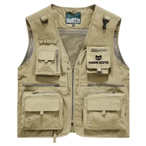 Minn Kota Fishing AU Exclusive Logo Quick Drying Vest HOFS150525A02MNK - Khaki