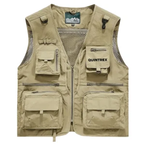 Quintrex Fishing AU Exclusive Logo Quick Drying Vest HOFS150525A02QTX - Khaki