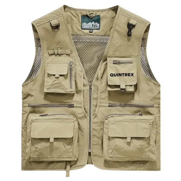 Quintrex Fishing AU Exclusive Logo Quick Drying Vest HOFS150525A02QTX - Khaki
