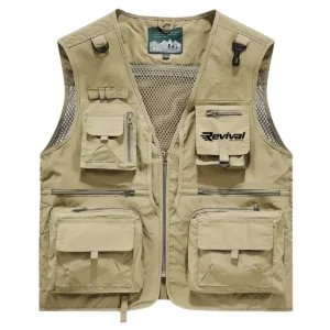 Revival Boats Fishing AU Exclusive Logo Quick Drying Vest HOFS150525A02RVB - Khaki