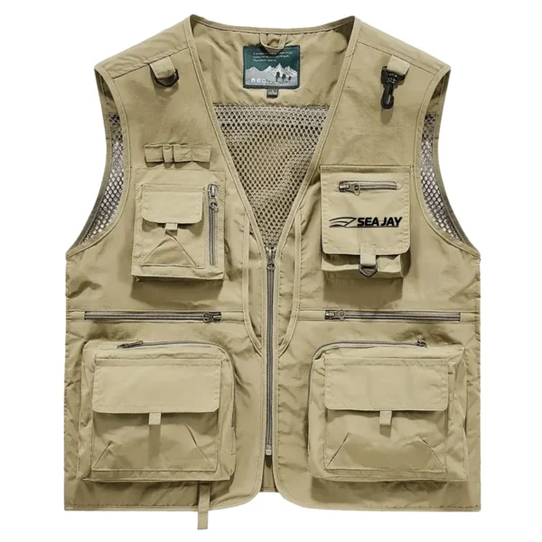 Sea Jay Fishing AU Exclusive Logo Quick Drying Vest HOFS150525A02SJB - Khaki