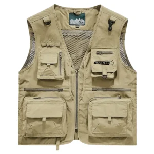 Stacer Fishing AU Exclusive Logo Quick Drying Vest HOFS150525A02STC - Khaki