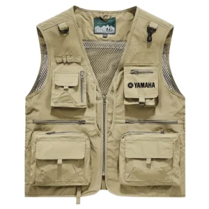 Yamaha Marine Fishing AU Exclusive Logo Quick Drying Vest HOFS150525A02YMM - Khaki