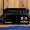 Gold Coast SUNS AFL Exclusive Logo Personalized Leather Toiletry Bag HOAFL0090525LTB01GCFC - Black