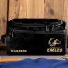 West Coast Eagles AFL Exclusive Logo Personalized Leather Toiletry Bag HOAFL0090525LTB01WCE - Black