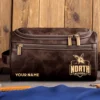 North Melbourne Kangaroos AFL Exclusive Logo Personalized Leather Toiletry Bag HOAFL0090525LTB01NMFC - Coffee
